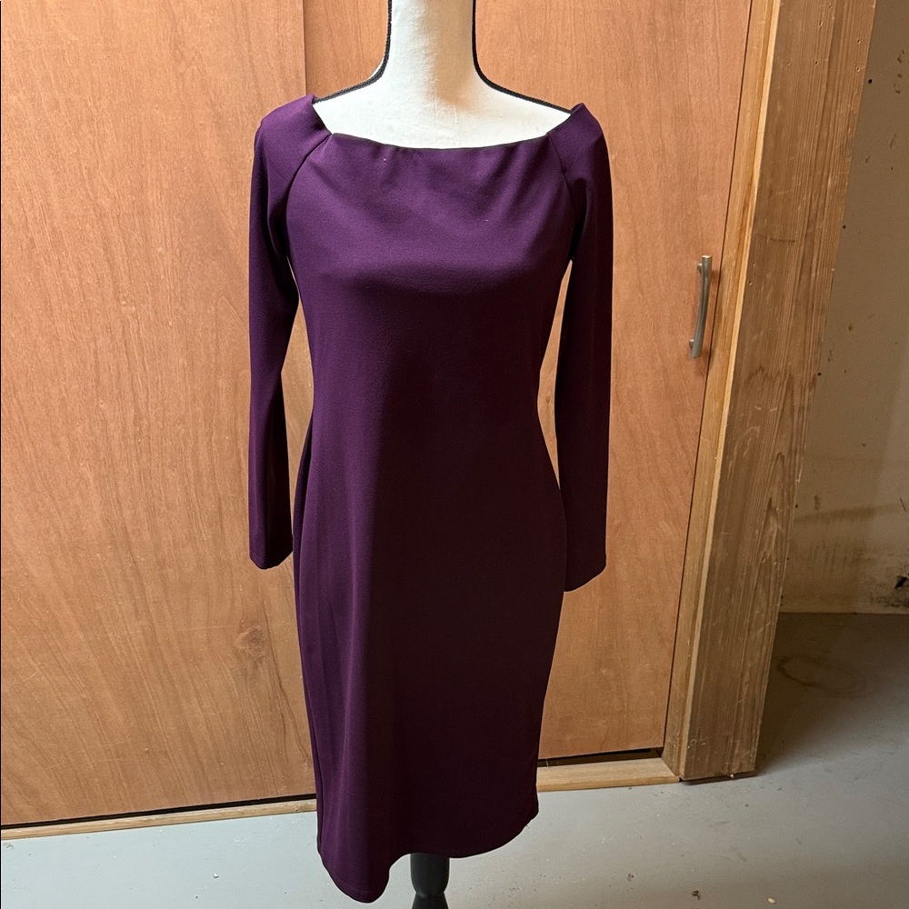 Eliza J Rich Plum Long Sleeve Dress